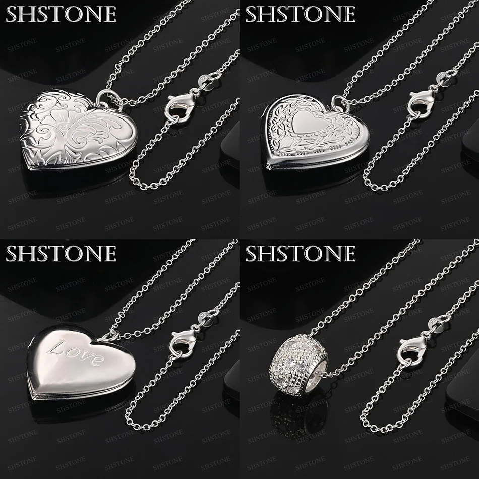 High Quality Jewelry 925 Sterling Silver Heart Hollow Round Pendant Necklace Valentine's Gift Accessories Women Fashion Party 
High Quality Jewelry 925 Sterling Silver Heart Hollow Round Pendant Necklace Valentine's Gift Accessories Women Fashion Party