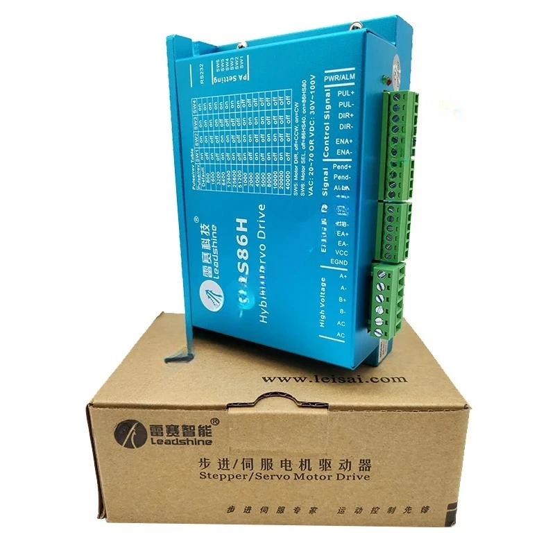 HBS86H Closed Loop Stepper Drive for Leadshine Hybrid Servo Drive 20-75 VAC 30-100 VDC for 86HS40 86HS80 Stepper Motor CNC
HBS86H Closed Loop Stepper Drive for Leadshine Hybrid Servo Drive 20-75 VAC 30-100 VDC for 86HS40 86HS80 Stepper Motor CNC