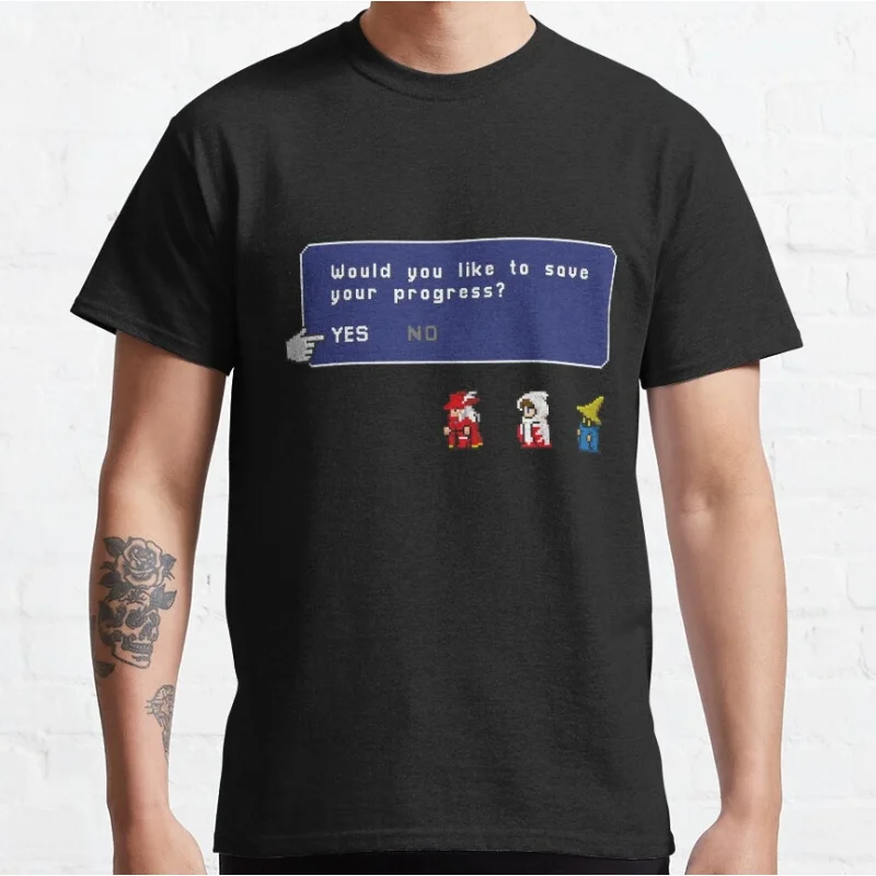 save your progress Final Fantasy Gift t shirt for RPG gamer 100% cotton tee Men's Short Sleeve Graphic Clothes All size tops
save your progress Final Fantasy Gift t shirt for RPG gamer 100% cotton tee Men's Short Sleeve Graphic Clothes All size tops