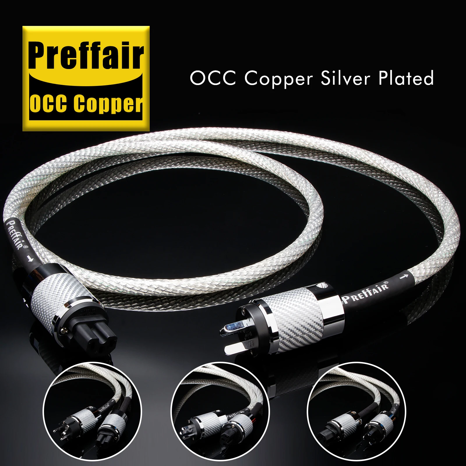 Кабель питания Preffair OCC из меди с серебряным покрытием, изоляция PTFE, вилка EU Schuko с родиевым покрытием, европейская версия
Кабель питания Preffair OCC из меди с серебряным покрытием, изоляция PTFE, вилка EU Schuko с родиевым покрытием, европейская версия