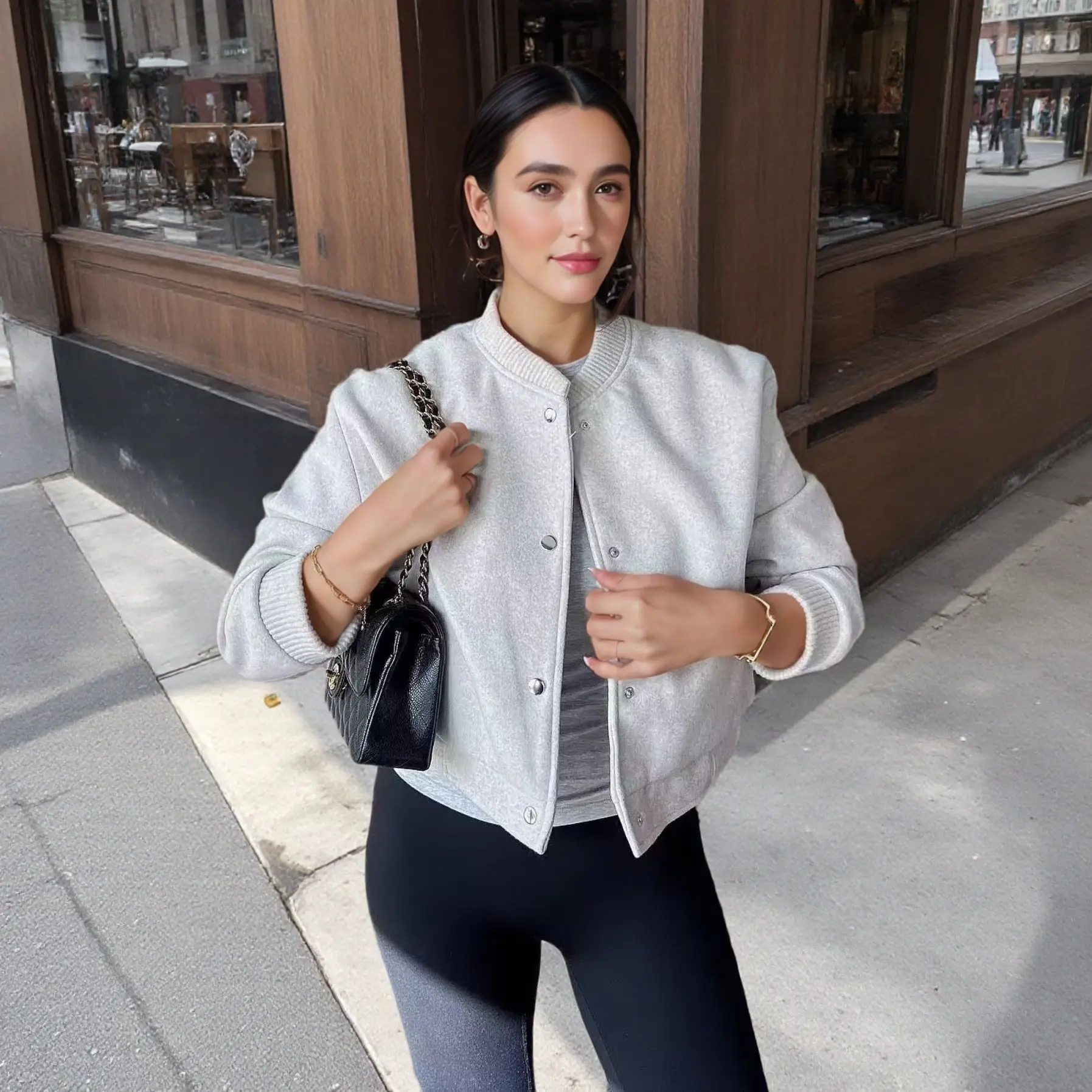 Осень-зима, новый стиль, модная однотонная свободная женская повседневная мягкая куртка-пилот с длинными рукавами, пальто
Осень-зима, новый стиль, модная однотонная свободная женская повседневная мягкая куртка-пилот с длинными рукавами, пальто