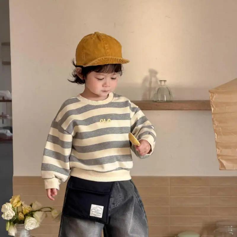 2026 Spring New Baby Long Sleeve Sweatshirt Boys Casual Striped Pullover Infant Girls Cotton Loose Tops Toddler Clothes
2026 Spring New Baby Long Sleeve Sweatshirt Boys Casual Striped Pullover Infant Girls Cotton Loose Tops Toddler Clothes