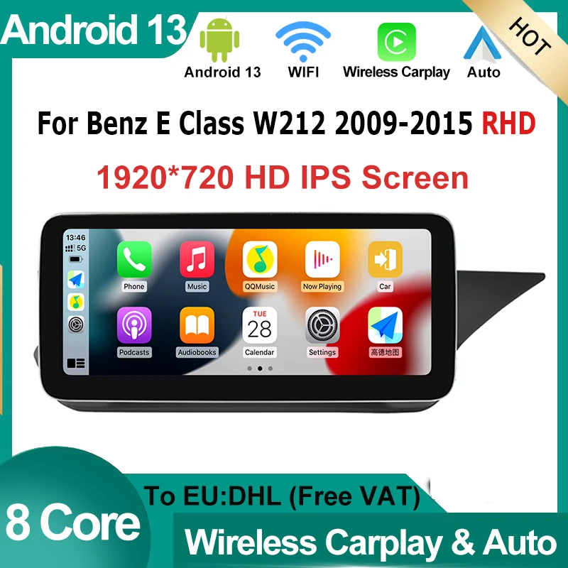 12.5" 8 Core Andriod 13 Car Multimedia Player For Mercedes Benz E Class W212 2009 - 2015 RHD Auto Radio GPS Stereo Video CarPlay
12.5" 8 Core Andriod 13 Car Multimedia Player For Mercedes Benz E Class W212 2009 - 2015 RHD Auto Radio GPS Stereo Video CarPlay