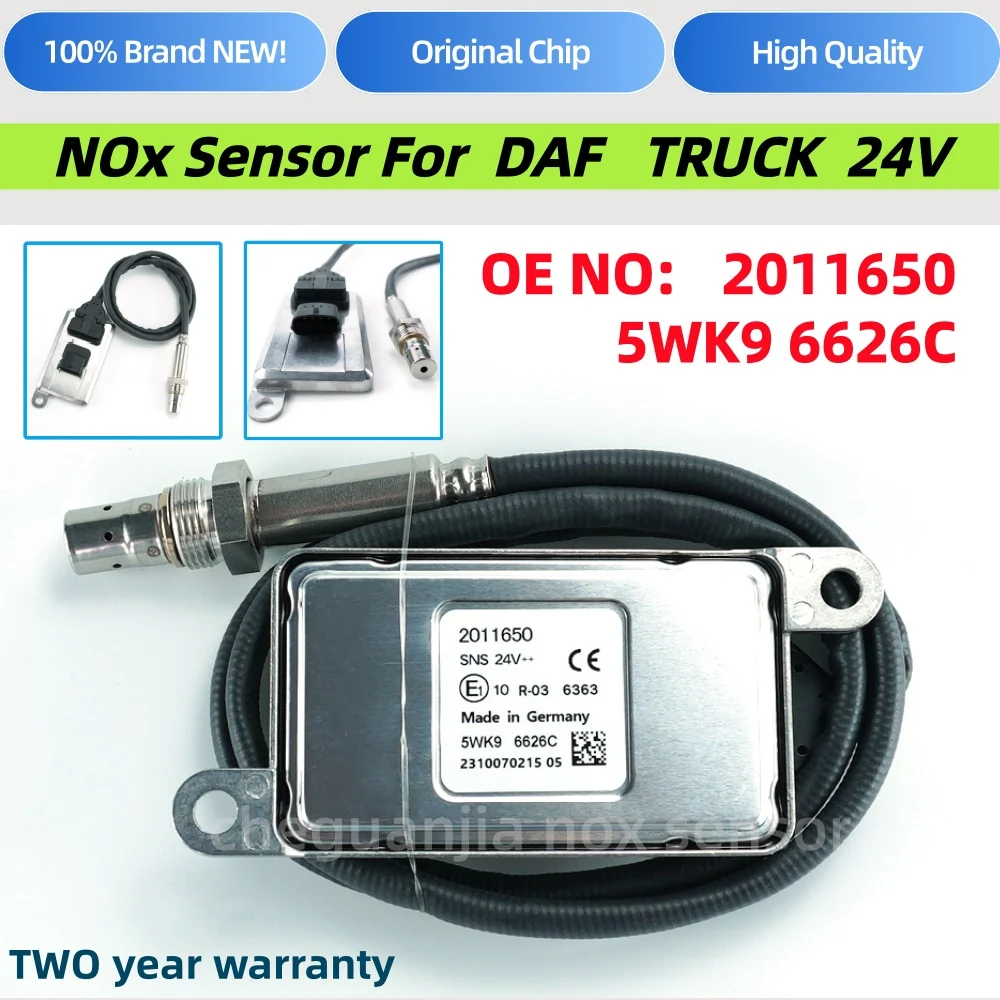 5WK96626C 5WK96626B 5WK96626A 2011650 1793380 1836061 NOX Sensor Nitrogen Oxygen Sensor For DAF 24V
5WK96626C 5WK96626B 5WK96626A 2011650 1793380 1836061 NOX Sensor Nitrogen Oxygen Sensor For DAF 24V