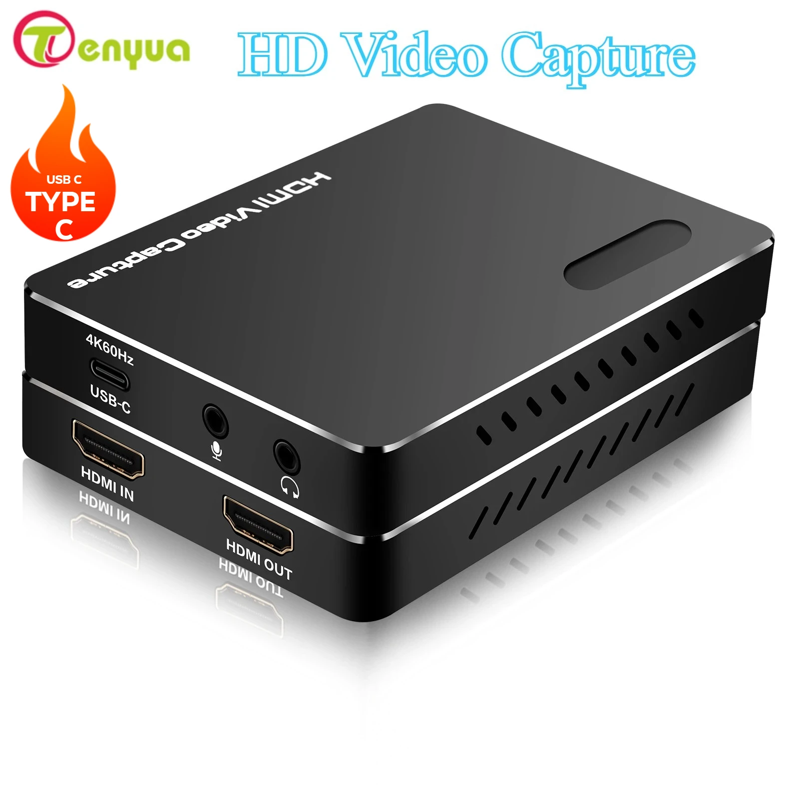 TenYua Type-C HD HDR Video Capture Card 4K 60hz HDMI USB-C Type C Game Grabber Record With loop Out for Camera PS4 Live Stream
TenYua Type-C HD HDR Video Capture Card 4K 60hz HDMI USB-C Type C Game Grabber Record With loop Out for Camera PS4 Live Stream