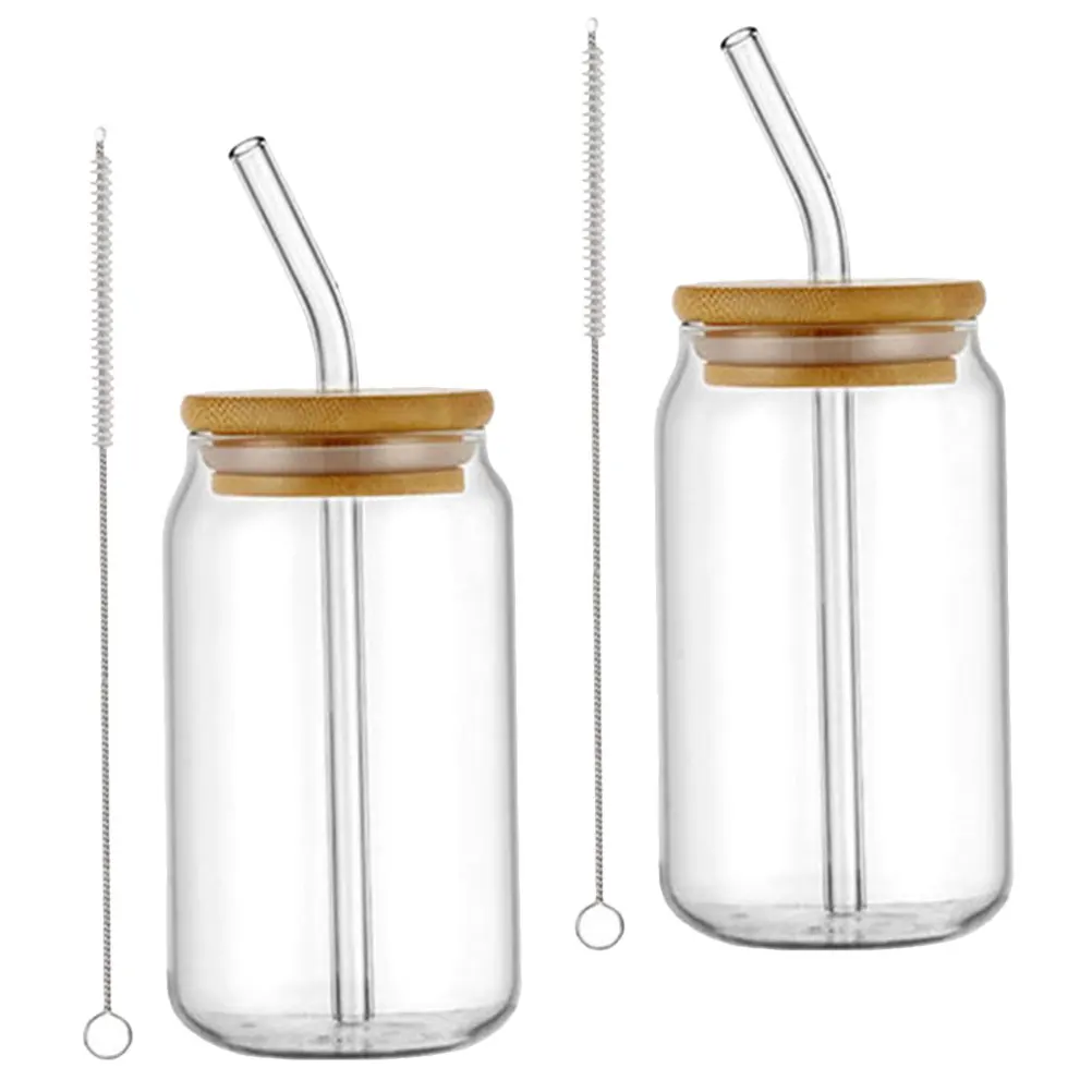2 Sets Of 12oz Transparent Glass Drinking Cups With Lids And Straws For Refreshing Beverages
2 Sets Of 12oz Transparent Glass Drinking Cups With Lids And Straws For Refreshing Beverages