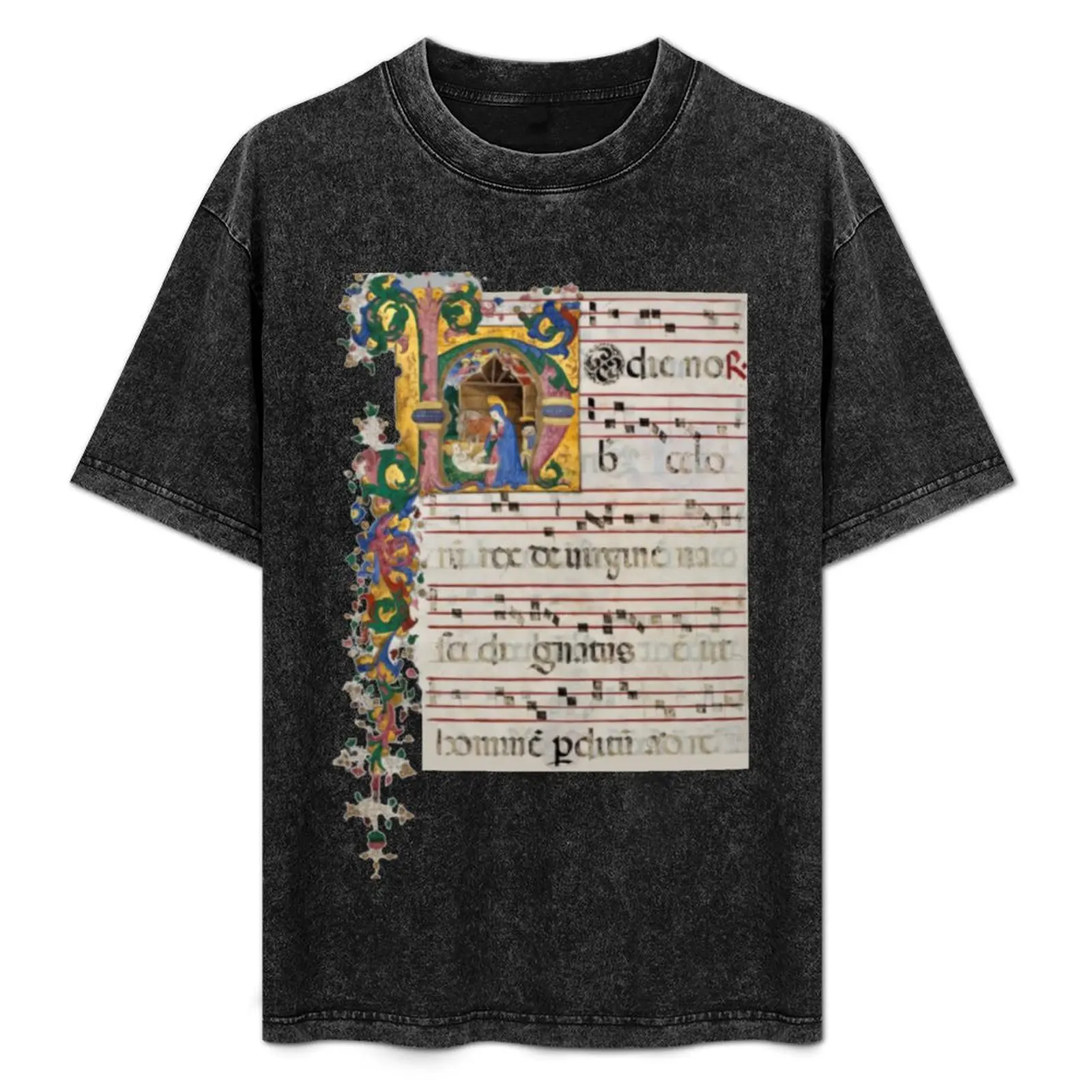 Manuscript Leaf with the Nativity in an Initial H 15th century Christmas T-Shirt Construction Work Tee Shirt
Manuscript Leaf with the Nativity in an Initial H 15th century Christmas T-Shirt Construction Work Tee Shirt