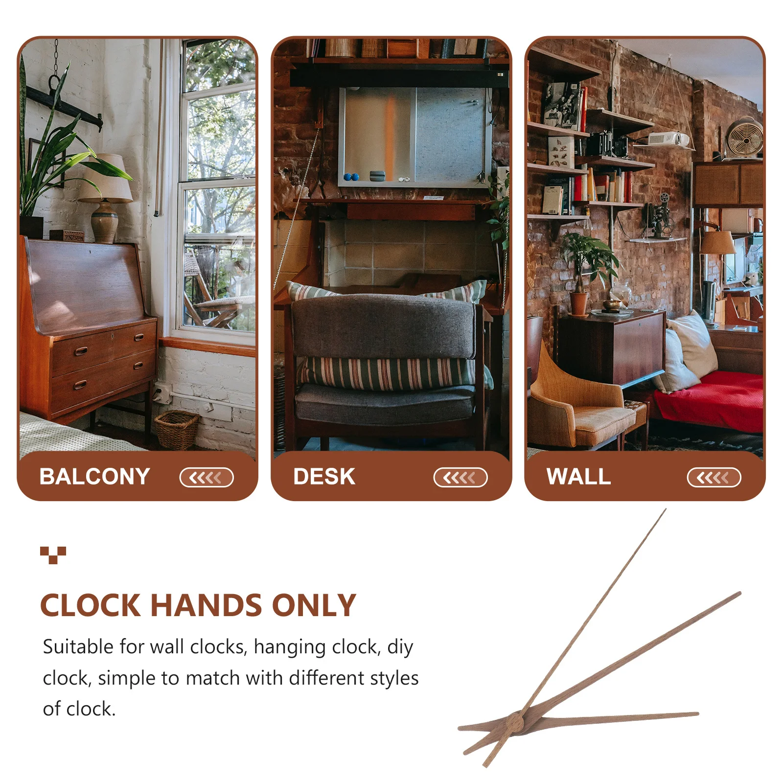 5Sets Wooden Clock Hands for DIY Repair Replacement Wall Hanging Easy Installation Proper for Enthusiasts Fine Texture
5Sets Wooden Clock Hands for DIY Repair Replacement Wall Hanging Easy Installation Proper for Enthusiasts Fine Texture