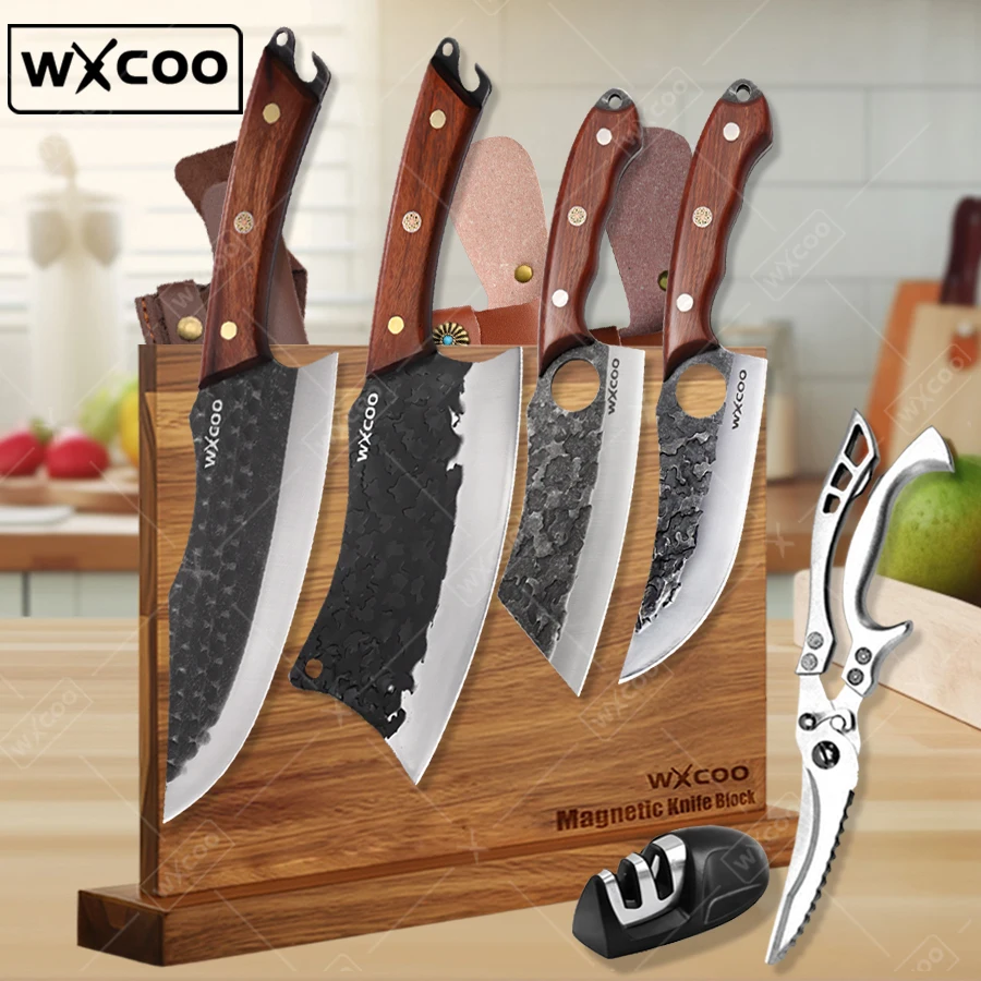 WXCOO Butcher Meat Cleaver Serbian Chef Knife Forged Kitchen Knife Boning Multifunctional Slicing Knife Fruit Fish Vegetables
WXCOO Butcher Meat Cleaver Serbian Chef Knife Forged Kitchen Knife Boning Multifunctional Slicing Knife Fruit Fish Vegetables