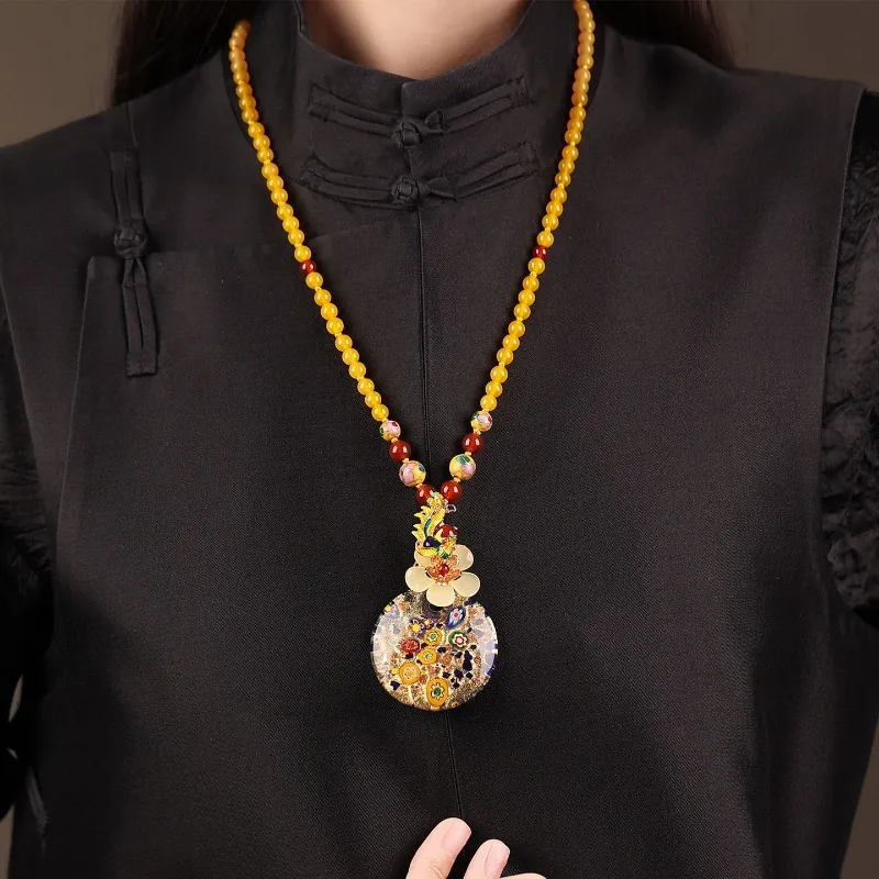 Bohemian Style Colored Glass Pendant Long Layering Necklace for Women Sweater Chain Versatile Fashion Accessory Daily Wear Gift
Bohemian Style Colored Glass Pendant Long Layering Necklace for Women Sweater Chain Versatile Fashion Accessory Daily Wear Gift