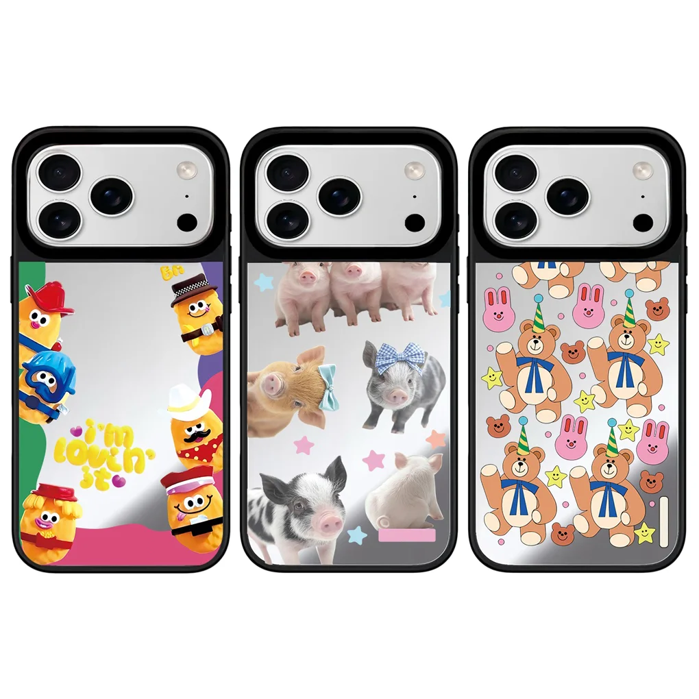 Cartoon Bear Pig Mirror Surface Black Border Magnetic Protective Case for IPhone 12 13 14 15 16 17 Pro Max
Cartoon Bear Pig Mirror Surface Black Border Magnetic Protective Case for IPhone 12 13 14 15 16 17 Pro Max