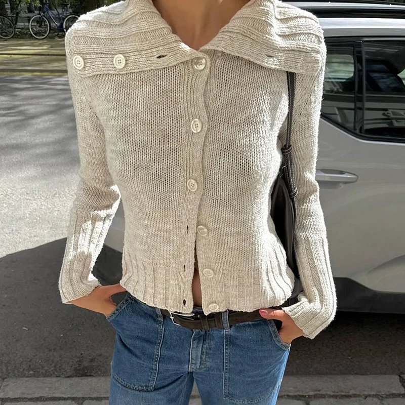 Tornova Causal Women's Knitted Cardigan Lapel Autumn New Slim Single Breasted Sweater Outwear Long Sleeve Fashion Lady Cardigan
Tornova Causal Women's Knitted Cardigan Lapel Autumn New Slim Single Breasted Sweater Outwear Long Sleeve Fashion Lady Cardigan