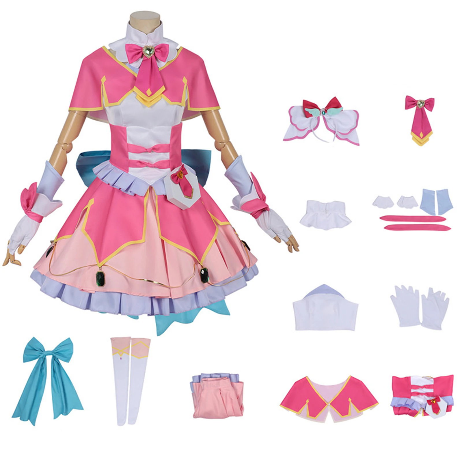 Cure Mirai Kobayashi Cosplay Costume Anime Girl Pink Dress Lolita Uniform with Accessories Pretty Girl Dress Halloween Outfit
Cure Mirai Kobayashi Cosplay Costume Anime Girl Pink Dress Lolita Uniform with Accessories Pretty Girl Dress Halloween Outfit