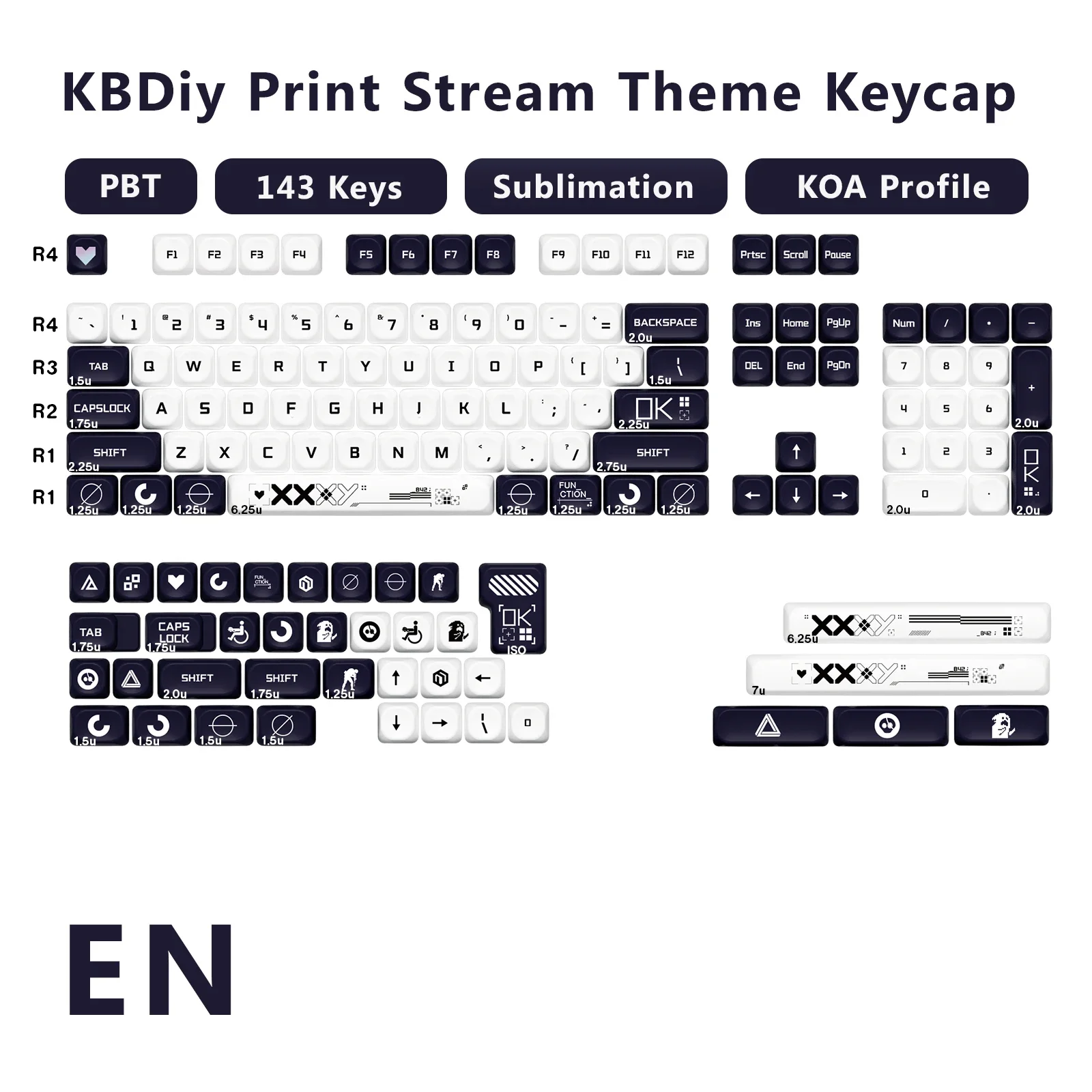 KBDiy 143 клавиш/комплект PBT печать потоковые клавиши пользовательский KOA профиль для механической клавиатуры игровые клавиши пятисторонняя Сублимация DIY aula F87 F108 F99 Pro ACE60 ACE68 RAINY75 AK74 gx87 crush80 r
KBDiy 143 клавиш/комплект PBT печать потоковые клавиши пользовательский KOA профиль для механической клавиатуры игровые клавиши пятисторонняя Сублимация DIY aula F87 F108 F99 Pro ACE60 ACE68 RAINY75 AK74 gx87 crush80 r