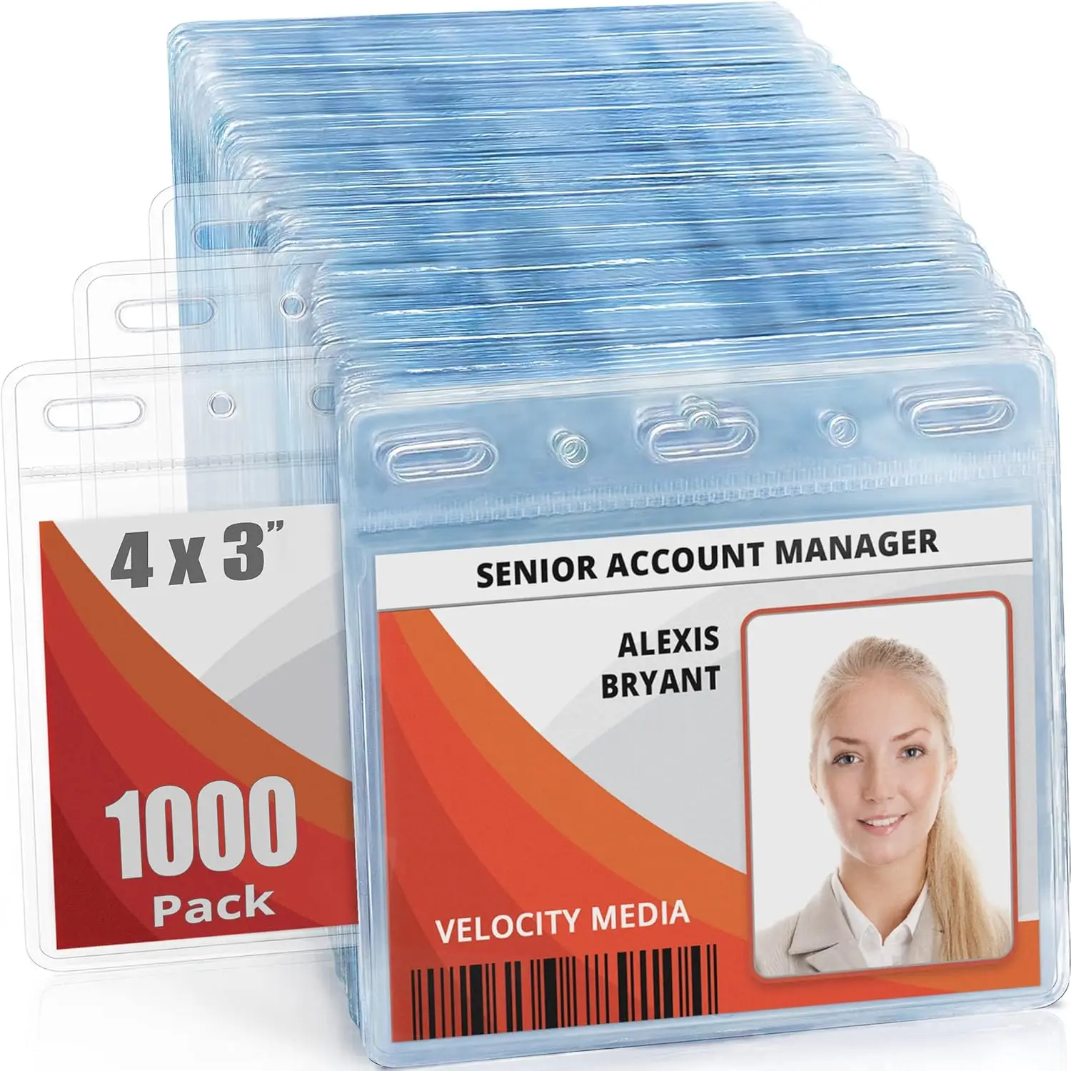 Clear 4x3 Inch Card Protector, Bulk 1000 Pack, Quick Load Horizontal No Zipper ID Badge Holder for USA Market
Clear 4x3 Inch Card Protector, Bulk 1000 Pack, Quick Load Horizontal No Zipper ID Badge Holder for USA Market
