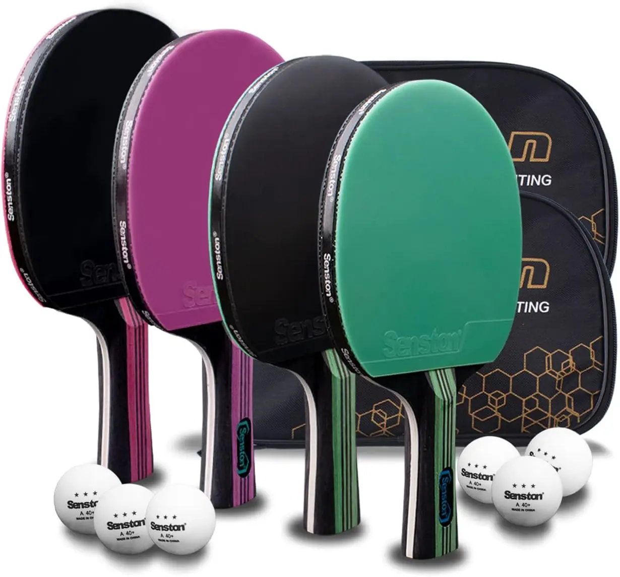 5-Ply Wood Table Tennis Set of 4 – High-Control Paddles with 2mm Sponge, 6 Balls & Carry Case – Perfect for Beginners & Family
5-Ply Wood Table Tennis Set of 4 – High-Control Paddles with 2mm Sponge, 6 Balls & Carry Case – Perfect for Beginners & Family