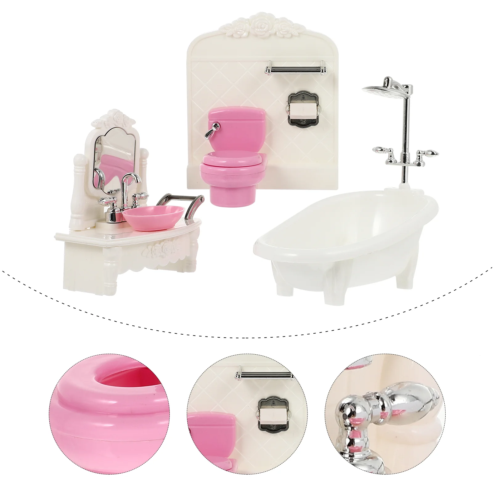 1 Set Plastic Bathroom Model Miniature Model Mini House Ornament Child Toy (Random Color) Bath Set Model
1 Set Plastic Bathroom Model Miniature Model Mini House Ornament Child Toy (Random Color) Bath Set Model