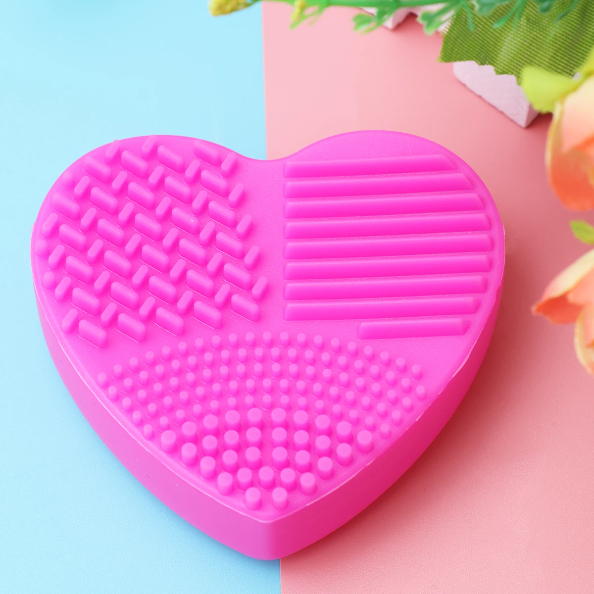 Silicone Heart Shaped Wash Pad Cleaning Tool For Makeup Brushes Pink Durable Flexible Hollow Design Brush Cleaning Pad
Silicone Heart Shaped Wash Pad Cleaning Tool For Makeup Brushes Pink Durable Flexible Hollow Design Brush Cleaning Pad