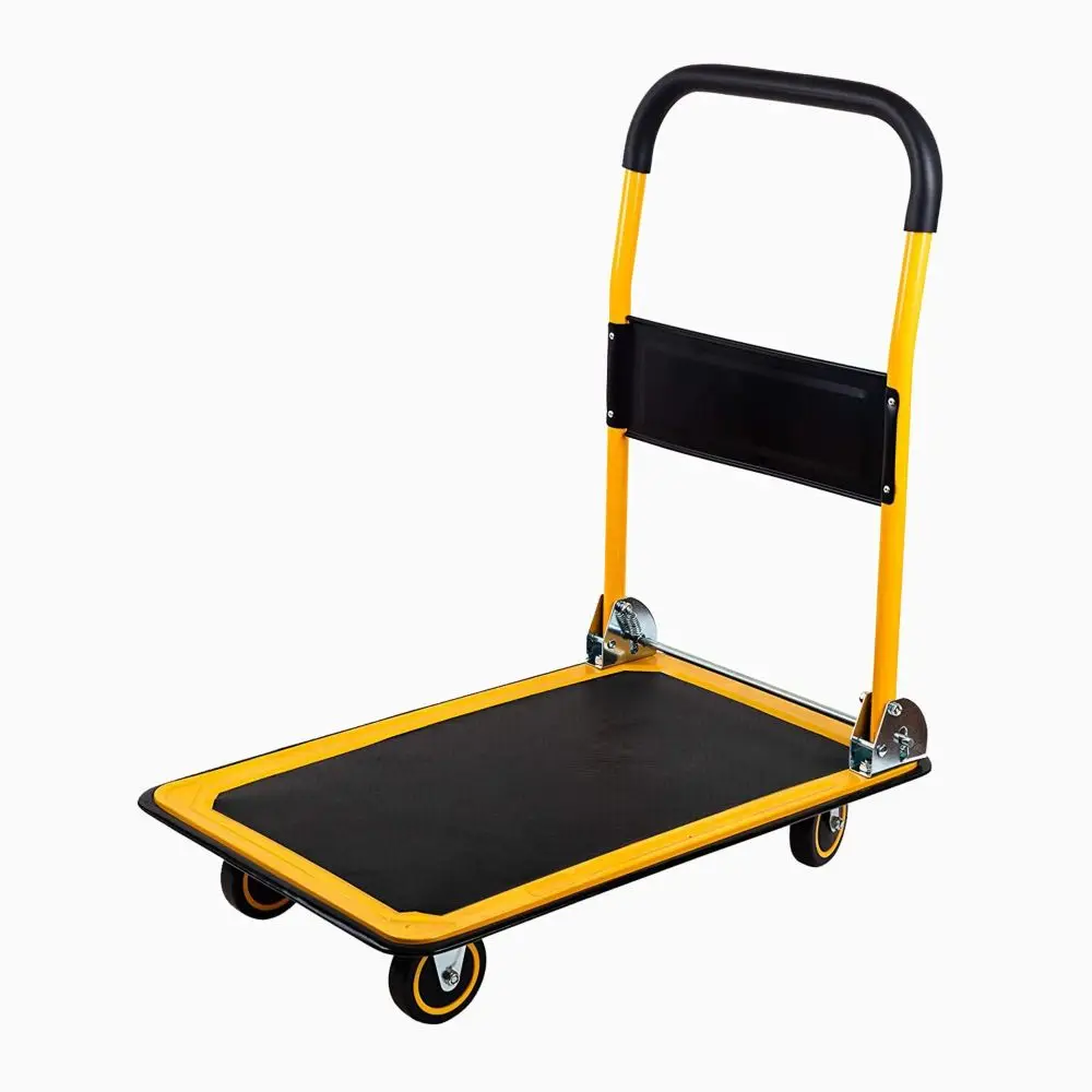 660 lbs. Capacity Platform Truck Hand Flatbed Cart Dolly Folding Moving Push Heavy Duty Rolling Cart in Yellow
660 lbs. Capacity Platform Truck Hand Flatbed Cart Dolly Folding Moving Push Heavy Duty Rolling Cart in Yellow