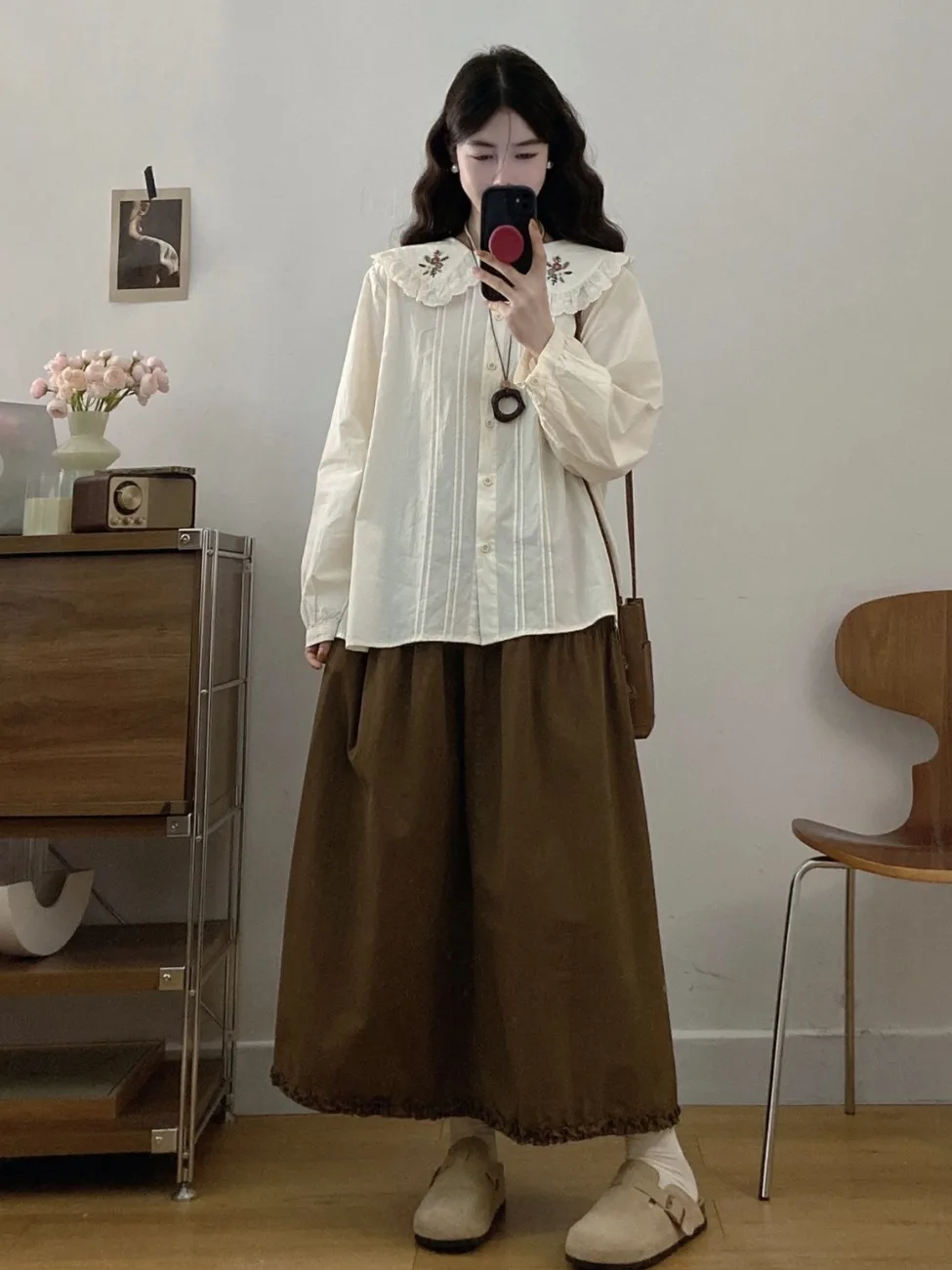 Anti-Aging plus Size Set Early Autumn New Design Embroidery Doll Collar Shirt Casual Mid-Length Half Skirt Korean Style Commute
Anti-Aging plus Size Set Early Autumn New Design Embroidery Doll Collar Shirt Casual Mid-Length Half Skirt Korean Style Commute