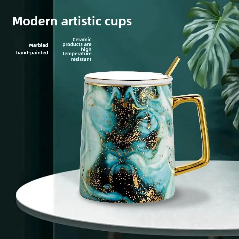 Large Capacity Nordic Ceramic Mug with Lid and Spoon, Exquisite High-value Coffee Cup for Office/Home Use
Large Capacity Nordic Ceramic Mug with Lid and Spoon, Exquisite High-value Coffee Cup for Office/Home Use