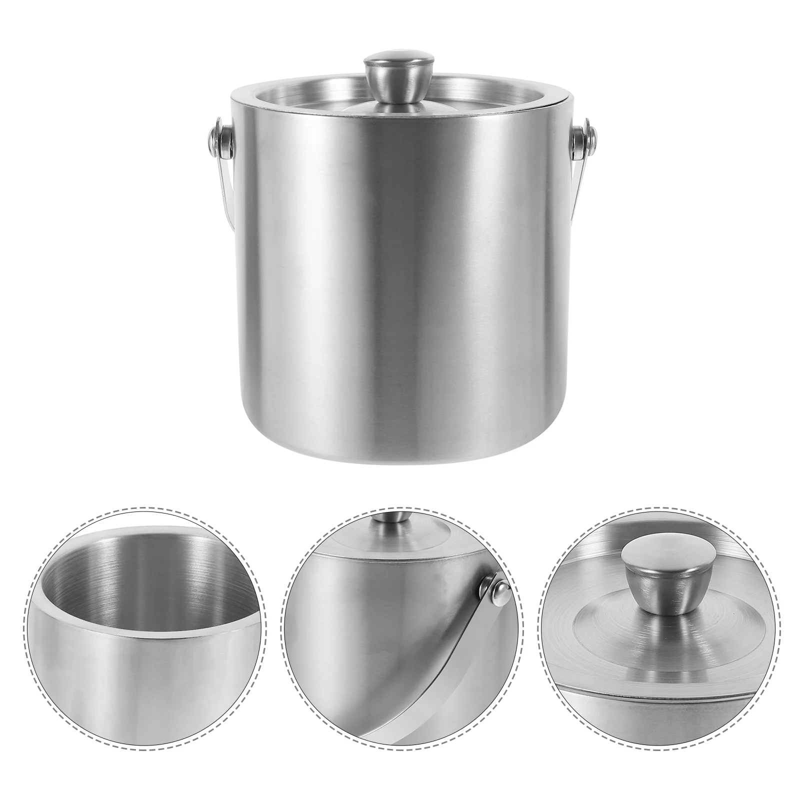 Ice Bucket with Lid Bar Supply Stainless Steel Silver Cooling Insulated Cube Container
Ice Bucket with Lid Bar Supply Stainless Steel Silver Cooling Insulated Cube Container
