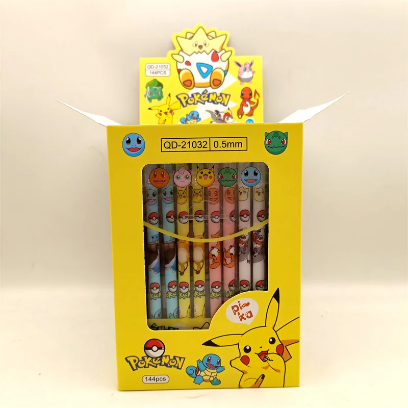 144pcs/box Pikachu Anime Erasable Gel Pens Pokemon Cute Cartoon Peripherals Kawaii Stationery Office Supplies Gifts Wholesale
144pcs/box Pikachu Anime Erasable Gel Pens Pokemon Cute Cartoon Peripherals Kawaii Stationery Office Supplies Gifts Wholesale
