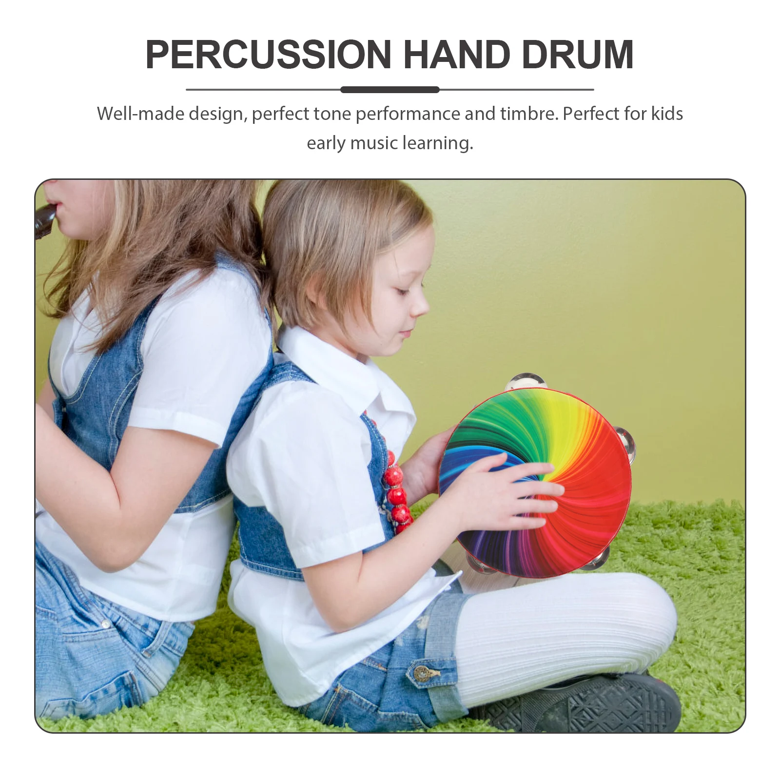 Double Row of Rainbow Ring Drums Music Instrument Tambourine Hand Percussion Held Musical Wooden Jingles Handheld Child
Double Row of Rainbow Ring Drums Music Instrument Tambourine Hand Percussion Held Musical Wooden Jingles Handheld Child
