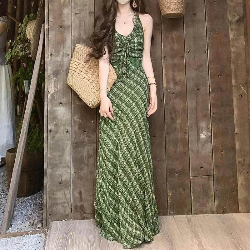 Шерстяное клетчатое элитное зеленое платье, комплект с объемными рукавами, короткий топ с разрезом сзади, модное длинное платье до половины тела
Шерстяное клетчатое элитное зеленое платье, комплект с объемными рукавами, короткий топ с разрезом сзади, модное длинное платье до половины тела