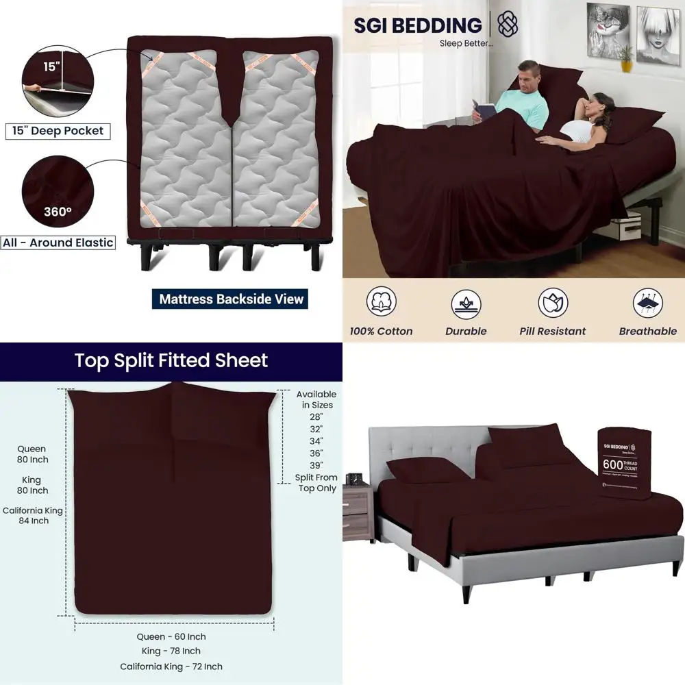 Комплект простыней из 100% египетского хлопка (600 нитей), 4 предмета, подходит для матрасов высотой до 15 дюймов
Комплект простыней из 100% египетского хлопка (600 нитей), 4 предмета, подходит для матрасов высотой до 15 дюймов