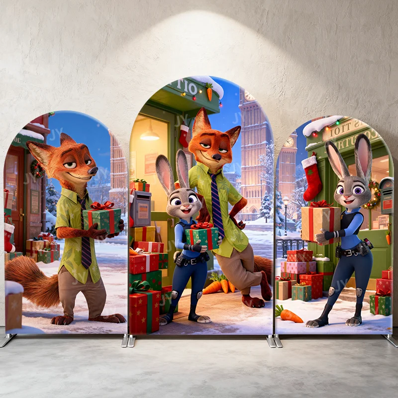 Christmas Zootopia Arch Backdrop Cover Nick & Judy Party Decoration Cartoon Photo Booth Background Kids Birthday Party Supplies
Christmas Zootopia Arch Backdrop Cover Nick & Judy Party Decoration Cartoon Photo Booth Background Kids Birthday Party Supplies