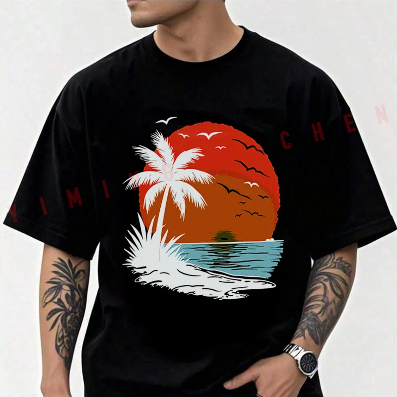 Tropical Sunset Paradise Design Motorcycle Cotton Casual T-shirts Mens Summer Cycling Sportswear Top Tees 2026
Tropical Sunset Paradise Design Motorcycle Cotton Casual T-shirts Mens Summer Cycling Sportswear Top Tees 2026