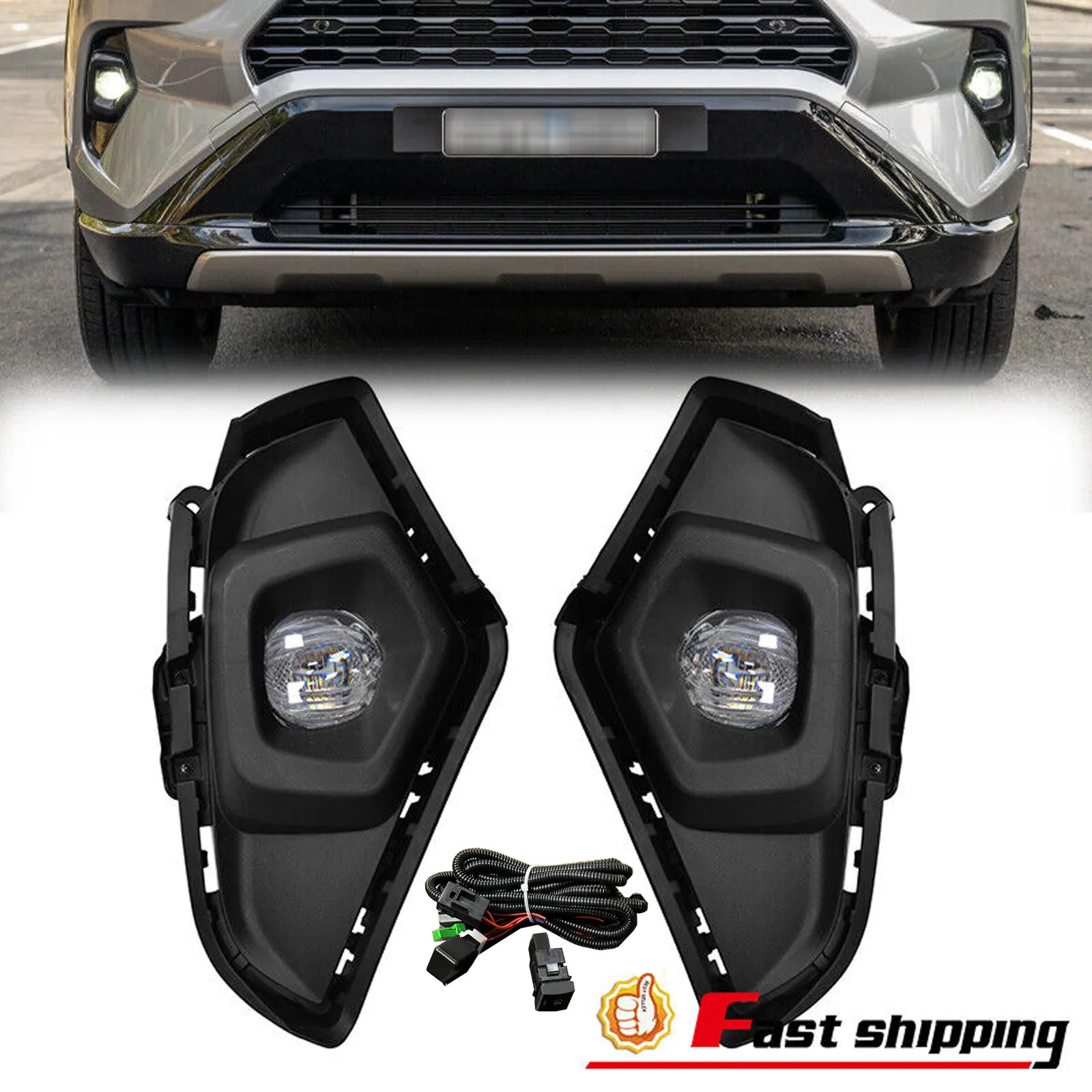 Factory Style LED Fog Lights w/ Wiring & Switch For 2019-2024 Toyota Rav4 LE XLE
Factory Style LED Fog Lights w/ Wiring & Switch For 2019-2024 Toyota Rav4 LE XLE