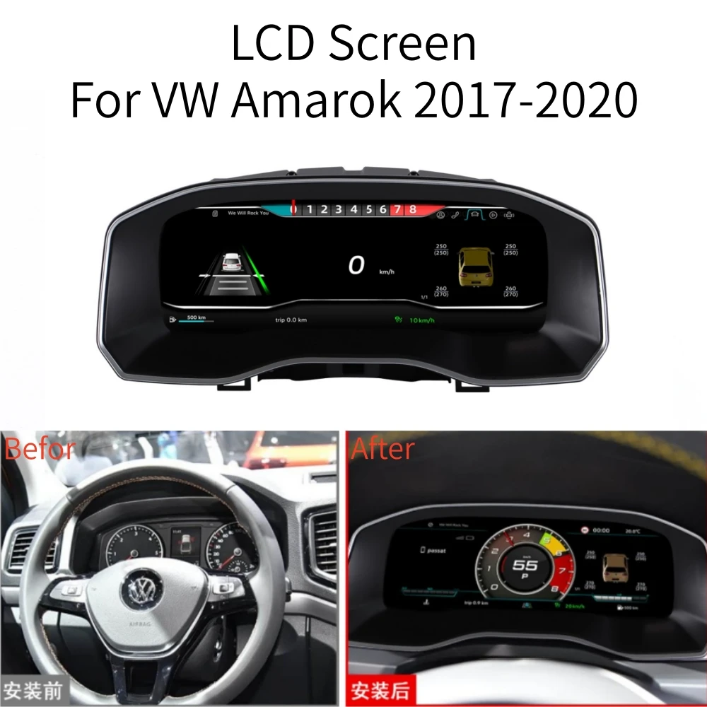 LCD-экран для VW Amarok 2017-2020, цифровая приборная панель, виртуальный кокпит, панель приборов, CarPlay
LCD-экран для VW Amarok 2017-2020, цифровая приборная панель, виртуальный кокпит, панель приборов, CarPlay