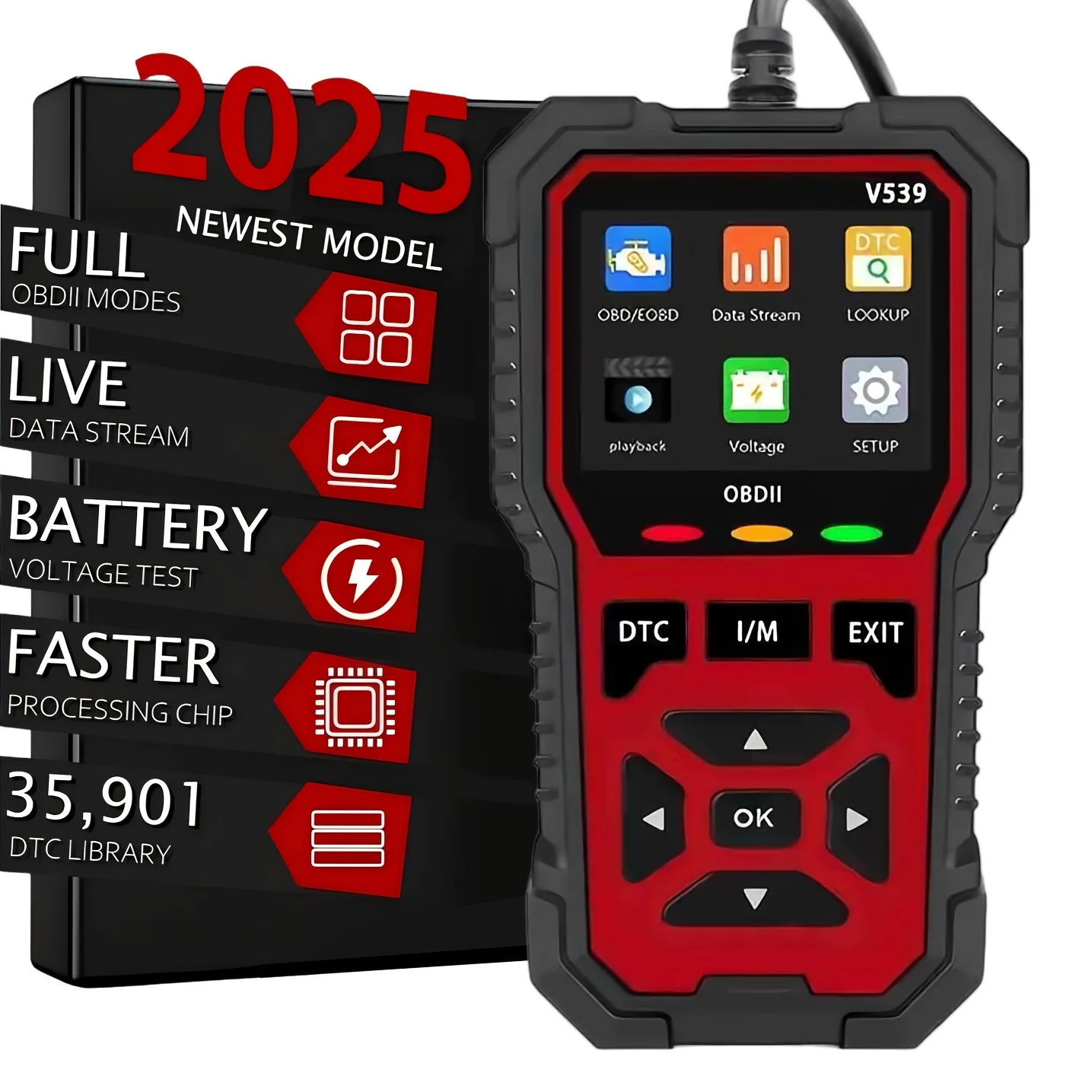 Обновленная версия сканера OBD2 2025 года, считыватель кодов двигателя, режим сброса 6, режим 8, подходит для всех автомобилей OBD2 EOBD 1996 года и новее
Обновленная версия сканера OBD2 2025 года, считыватель кодов двигателя, режим сброса 6, режим 8, подходит для всех автомобилей OBD2 EOBD 1996 года и новее