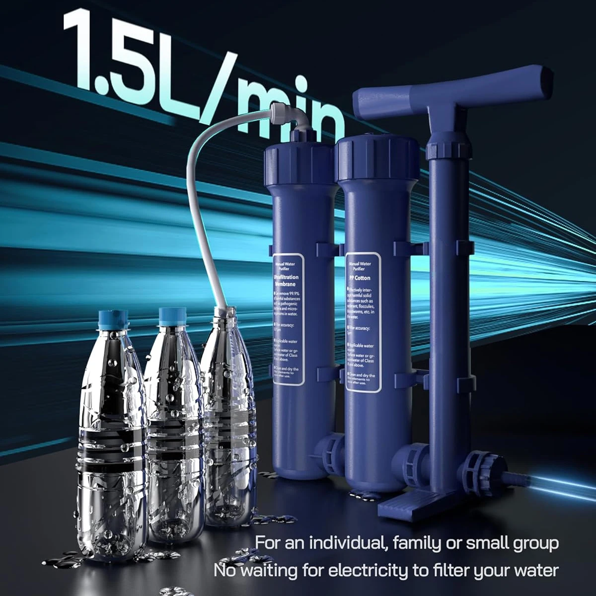 Survival Water Purifier Portable Hand Pump System Filter Camping Water Filtration for Emergency Drinking Hiking Travel Team
Survival Water Purifier Portable Hand Pump System Filter Camping Water Filtration for Emergency Drinking Hiking Travel Team