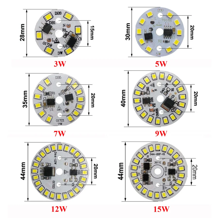 10pcs 3w5w7w9w12w15W AC 220V led pcb with integrated IC driver, Driverless led bulb PCB board, Direct to AC 220V downlight bay
10pcs 3w5w7w9w12w15W AC 220V led pcb with integrated IC driver, Driverless led bulb PCB board, Direct to AC 220V downlight bay