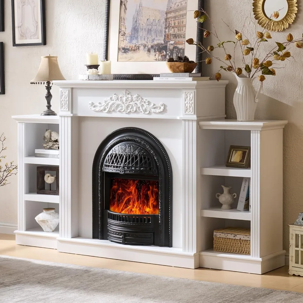 78 Electric Fireplace with Mantel, Electric Fireplace Heater Entertainment Center with Storage, TV Stand for TVs Up to 90 Inch,
78 Electric Fireplace with Mantel, Electric Fireplace Heater Entertainment Center with Storage, TV Stand for TVs Up to 90 Inch,