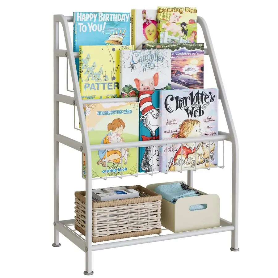 Kids Bookshelf Toddler Freestanding for Children Room 18 inches Small Toddler Bookcase Toy Organizer White Stable Bookcase Books
Kids Bookshelf Toddler Freestanding for Children Room 18 inches Small Toddler Bookcase Toy Organizer White Stable Bookcase Books