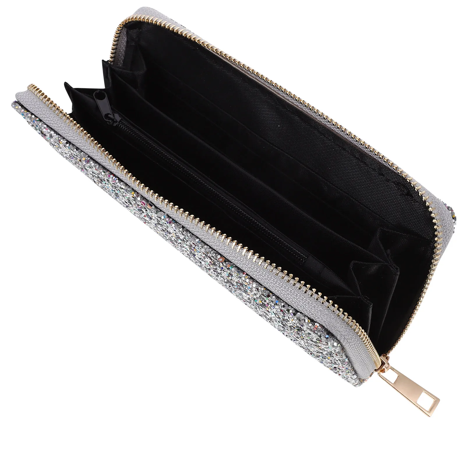 Женский кошелек-монетница с серебряными звездными пайетками, на молнии, со встроенным брелоком, тонкий, легкий, для вечеринок
Женский кошелек-монетница с серебряными звездными пайетками, на молнии, со встроенным брелоком, тонкий, легкий, для вечеринок