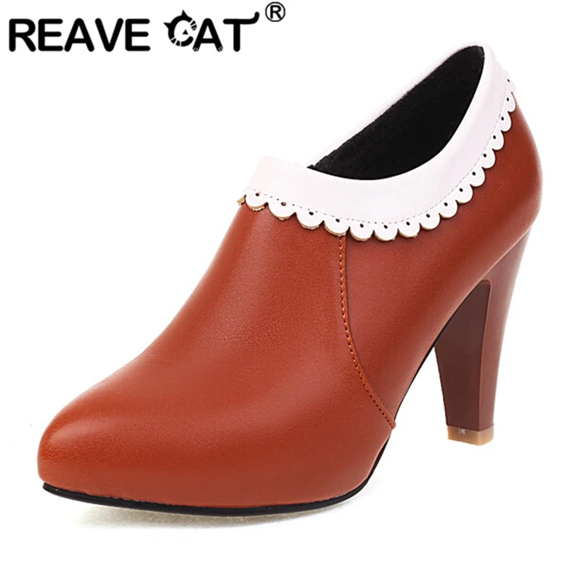 REAVE CAT 2022, женские туфли-лодочки с острым носком, туфли на каблуке с кружевом, лаконичные, большие размеры 33–43, красные, черные, желтые, весенние S3086
REAVE CAT 2022, женские туфли-лодочки с острым носком, туфли на каблуке с кружевом, лаконичные, большие размеры 33–43, красные, черные, желтые, весенние S3086