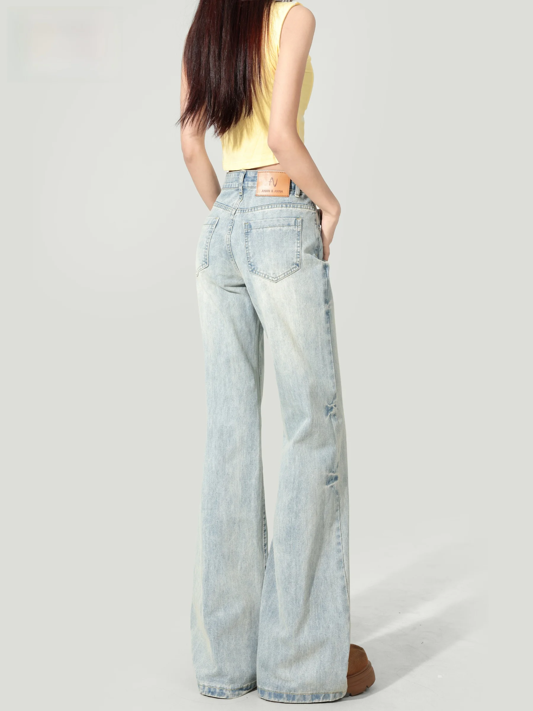Light Blue High Waist Flared Jeans Women's Early Spring New Loose Slimming Floor-Length Pants Casual Wear Resistant
Light Blue High Waist Flared Jeans Women's Early Spring New Loose Slimming Floor-Length Pants Casual Wear Resistant
