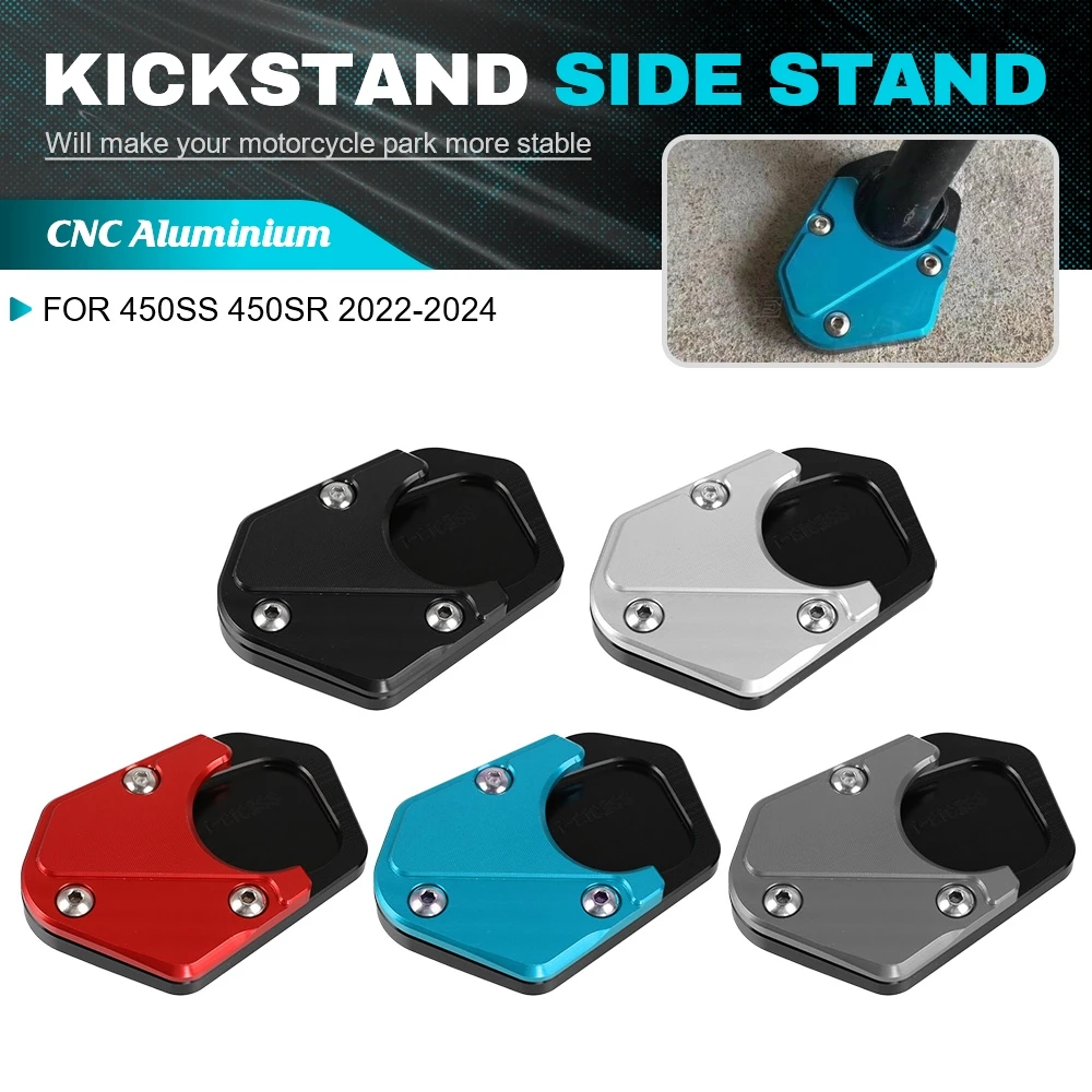 Side Stand Motorcycle CNC Accessories Foot Kickstand Extension Pad Support Plate Enlarge For CFMOTO 450SS 450SR 2022-2023-2024
Side Stand Motorcycle CNC Accessories Foot Kickstand Extension Pad Support Plate Enlarge For CFMOTO 450SS 450SR 2022-2023-2024