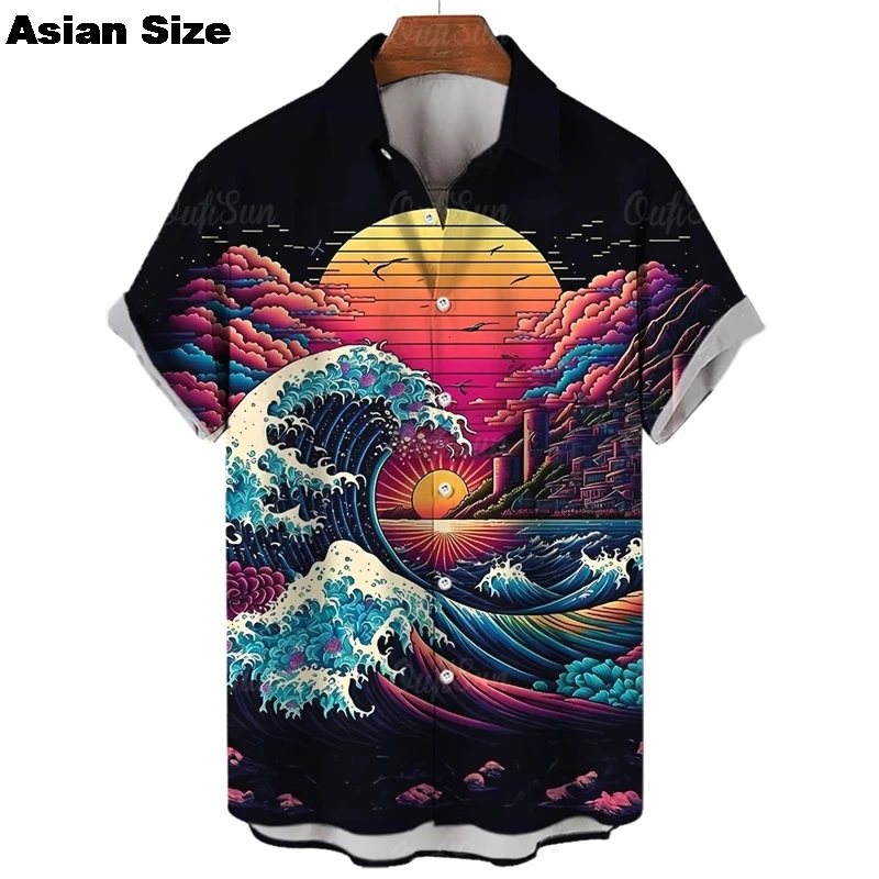 Harajuku модные рубашки с рисунком волн заката для мужчин одежда красочные блузки повседневные гавайские пляжные рубашки уличная одежда топы Y2k 
Harajuku модные рубашки с рисунком волн заката для мужчин одежда красочные блузки повседневные гавайские пляжные рубашки уличная одежда топы Y2k