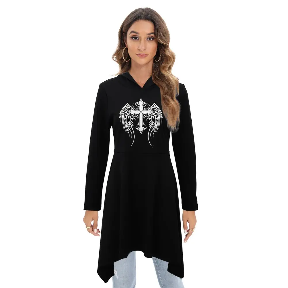 Fall Winter Women's Long Sleeve Hooded Cross Printed Sweatshirt Long Casual Pullover Top
Fall Winter Women's Long Sleeve Hooded Cross Printed Sweatshirt Long Casual Pullover Top