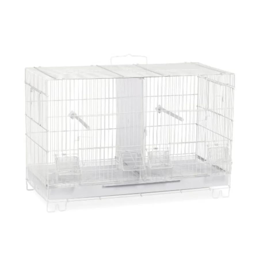Prevue Hendryx Breeder Cage for small birds white powder-coated steel 1/2-inch bar spacing rust-resistant and easy-clean design
Prevue Hendryx Breeder Cage for small birds white powder-coated steel 1/2-inch bar spacing rust-resistant and easy-clean design