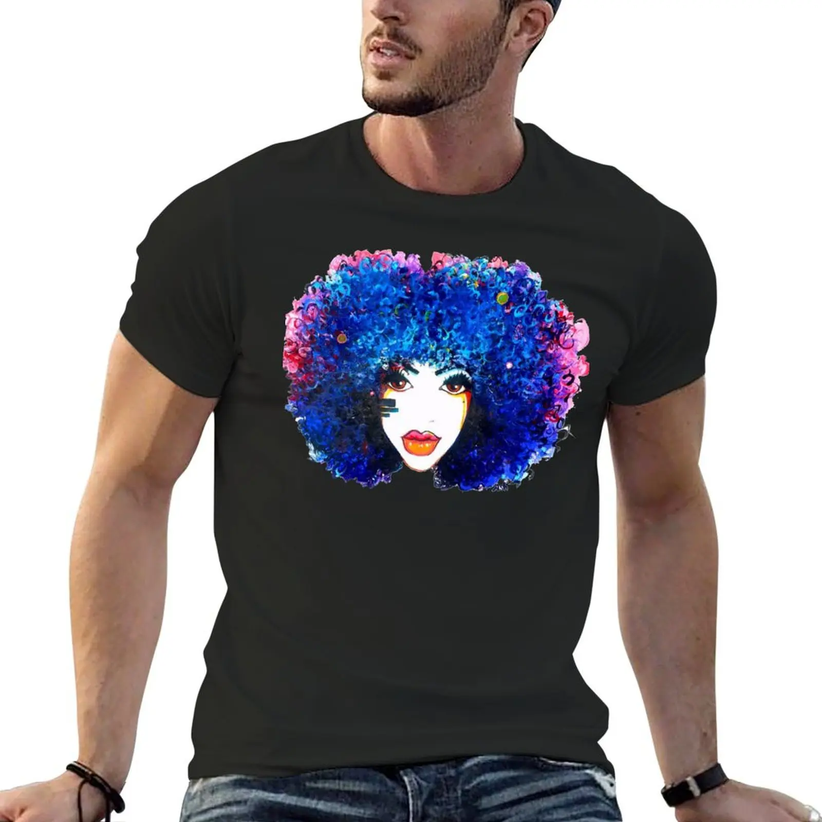 Blue Afro Curly Hair Girl Brown Eyes Natural Hair Queen T-Shirt cheap stuff plus size tops mens t shirts pack
Blue Afro Curly Hair Girl Brown Eyes Natural Hair Queen T-Shirt cheap stuff plus size tops mens t shirts pack