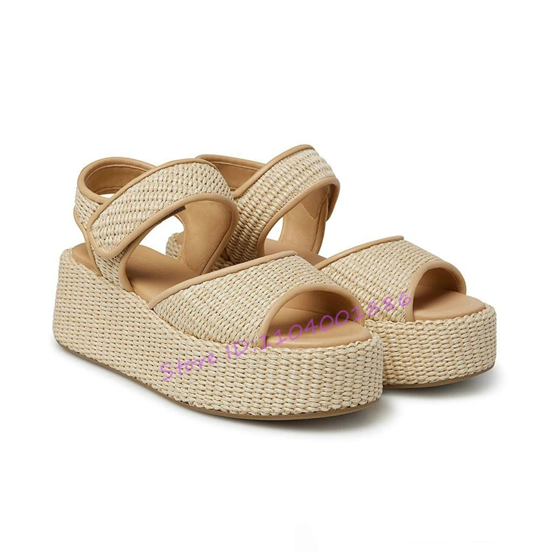 Summer New Wedge Sandals for Women Hemp Rope Woven Thick Soled High Heels Open Toe Chunky Platform Comfortable Casual Shoes
Summer New Wedge Sandals for Women Hemp Rope Woven Thick Soled High Heels Open Toe Chunky Platform Comfortable Casual Shoes
