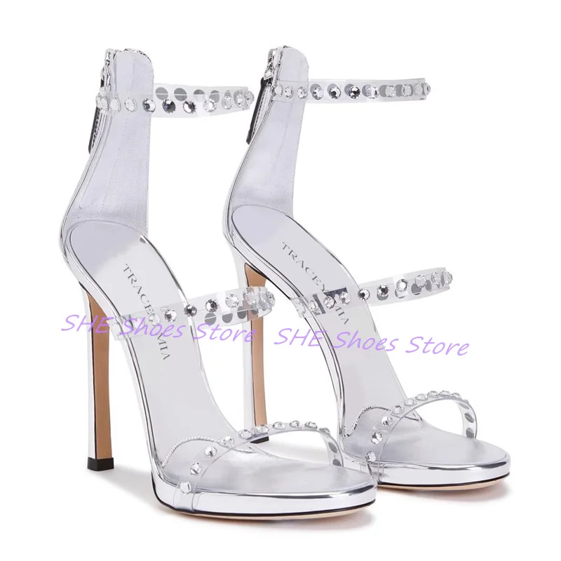 Luxury Rhinestone Transparent Pvc One-Strap Women Sandals Peep Toe Platform High Heel Zipper Pumps Ladies Party Dress Shoes
Luxury Rhinestone Transparent Pvc One-Strap Women Sandals Peep Toe Platform High Heel Zipper Pumps Ladies Party Dress Shoes