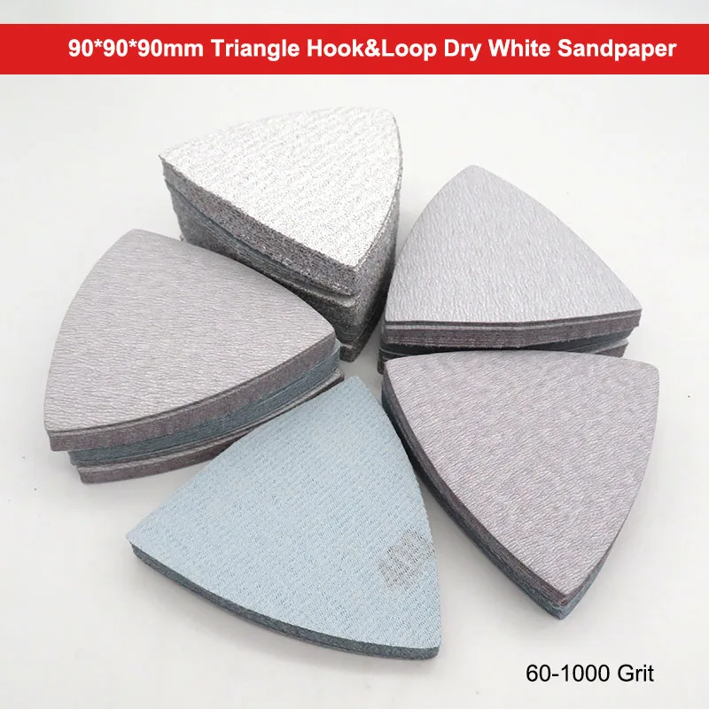 90*90*90mm Triangle Hook&Loop Flocking Dry White Sandpaper 60-1000 Grit Self-adhesive Angle Grinder Triangular Sanding
90*90*90mm Triangle Hook&Loop Flocking Dry White Sandpaper 60-1000 Grit Self-adhesive Angle Grinder Triangular Sanding